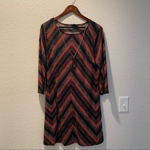 Chevron print dress.